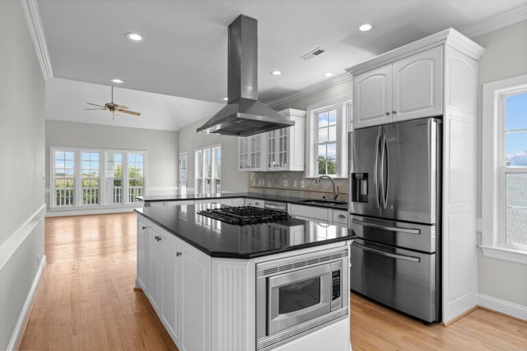 Modern kitchen with stainless appliances